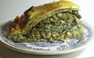 Рецепт блинного курника с курицей