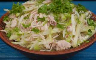 салат с редькой и куриной грудкой