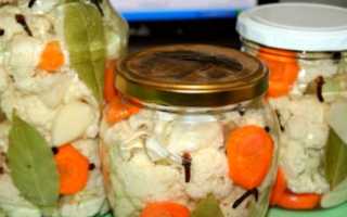 Рецепт маринованной цветной капусты с морковью