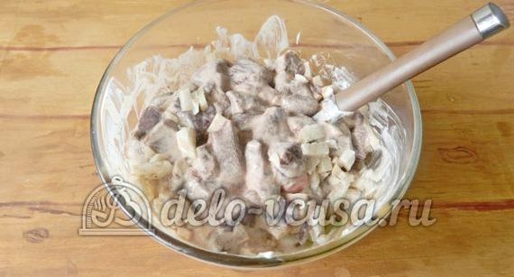 Печёнка свиная жареная с луком и сметаной пошаговый рецепт с фото