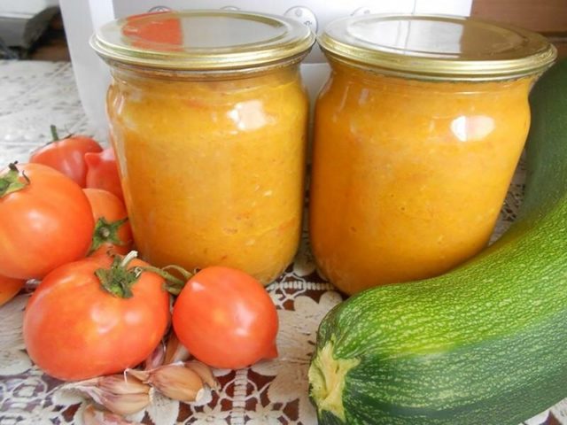 Сколько калорий в домашней икре из кабачков